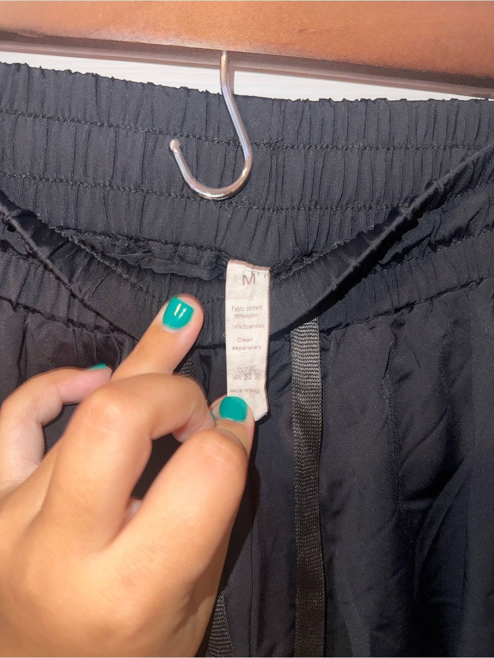 Black Women's Ruffle Drawstring Shorts - Picture 5 of 8
